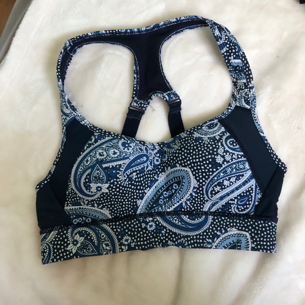 blue sports bra